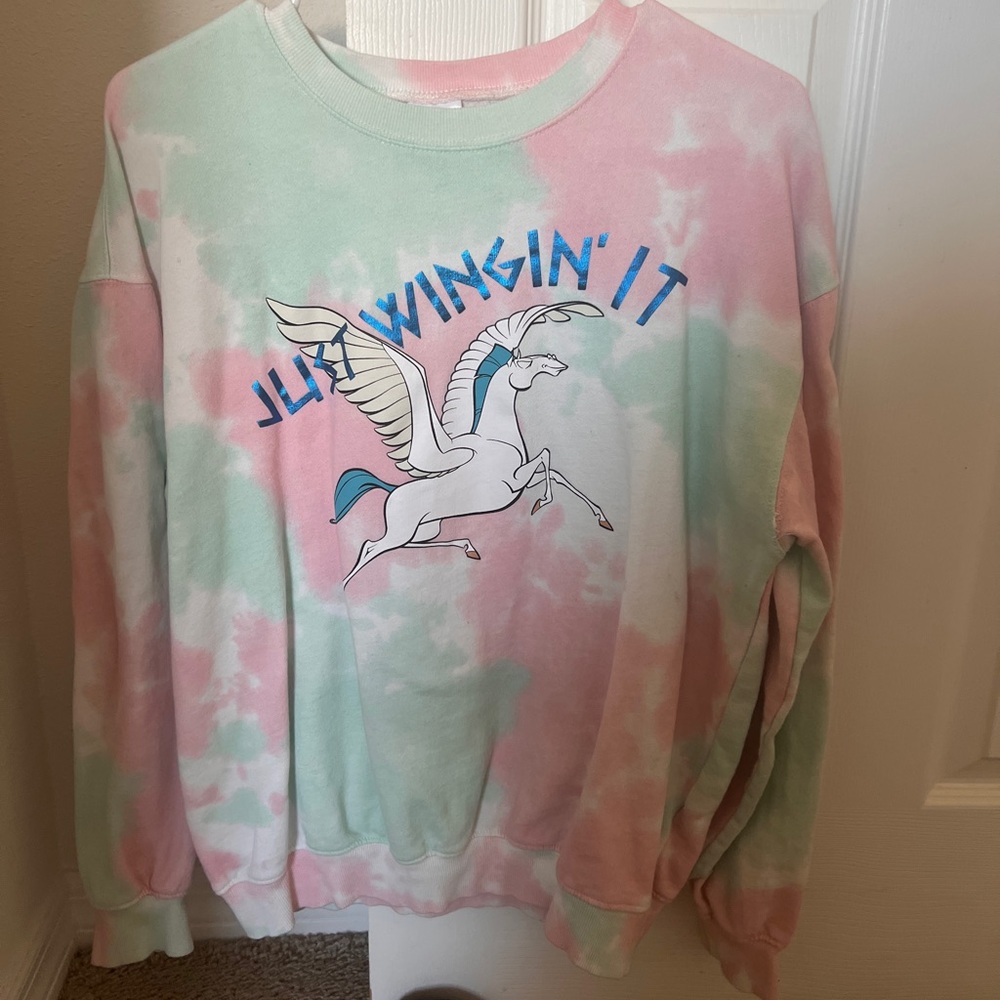 Just winging it Hercules Disney world crew neck sweatshirt size L